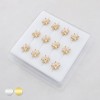 CELESTIAL MULTI MARQUISE CUT CZ FLOWER POLISH 316L SURGICAL STEEL L-SHAPE NOSE RING BOX
